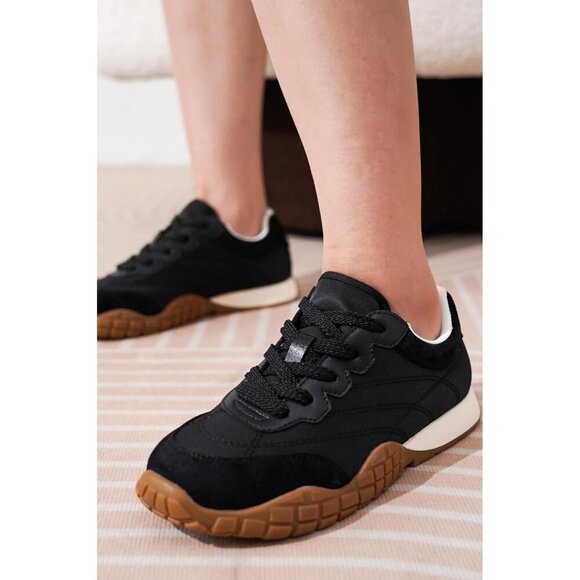 Women's Cloud Lightweight Foam Insole Walking Shoes Footwear Sneakers Black - Picture 2 of 5